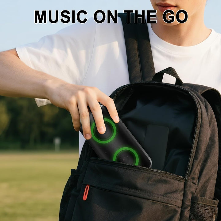 Bluetooth Lautsprecher mit Licht, 2026 Neues Musikbox Tragbarer Bluetooth Box mit 20W Spitze, 52mm D