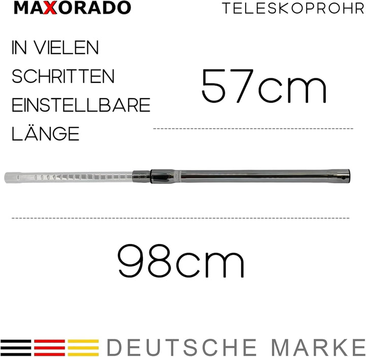 35mm Teleskoprohr Staubsauger Rohr für Metabo AS 18 Hepa ASA 30 L PC 32 25 35 2.862-008.0 Staubsauge