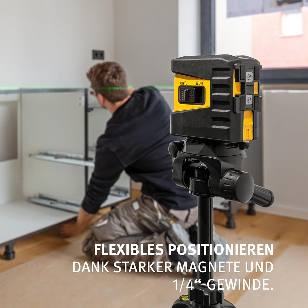 STABILA Kreuzlinienlaser grün LAX 60 G, selbstnivellierend, max. Reichweite: 30 m, Set inkl. Zielpla
