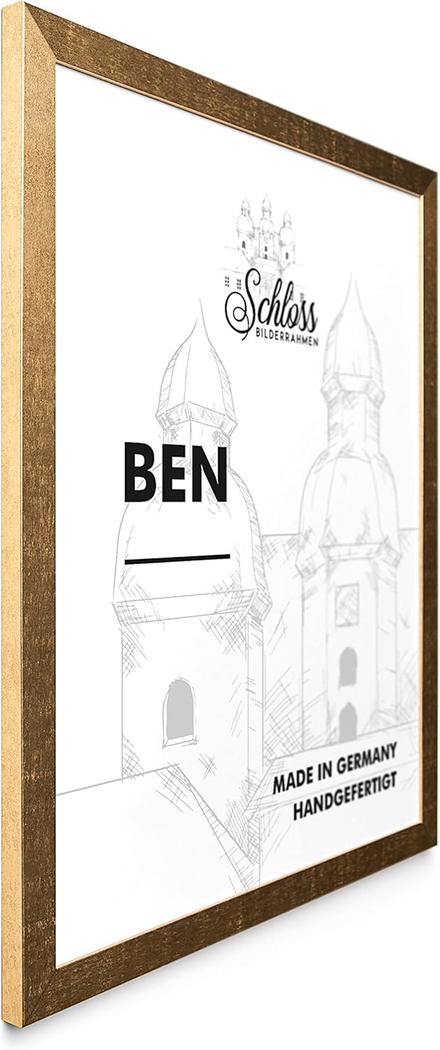 Schloss BILDERRAHMEN Ben 50x70 cm, Dekor Gold Vintage 50x70 cm Gold Vintage, 50x70 cm Gold Vintage