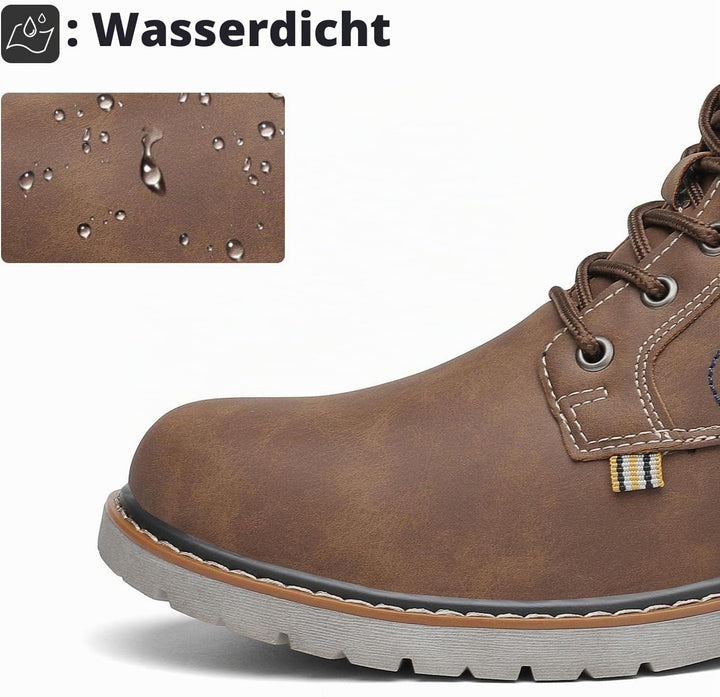 Mishansha Unisex Winterschuhe Winterstiefel mit Warm Gefüttert, Gr. 36-48 39 EU Kaffee Braun, 39 EU
