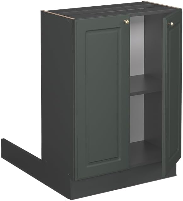 Vicco Kücheninsel Fame-Line, Grün-Gold Landhaus/Anthrazit, 60 cm ohne Arbeitsplatte Grün-gold Landha