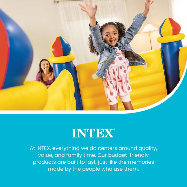 Intex 48259NP Jump-O-Lene Castle Bouncer - Aufblasbare Hüpfburg - 175 x 175 x 135 cm, Rot/Blau/Gelb