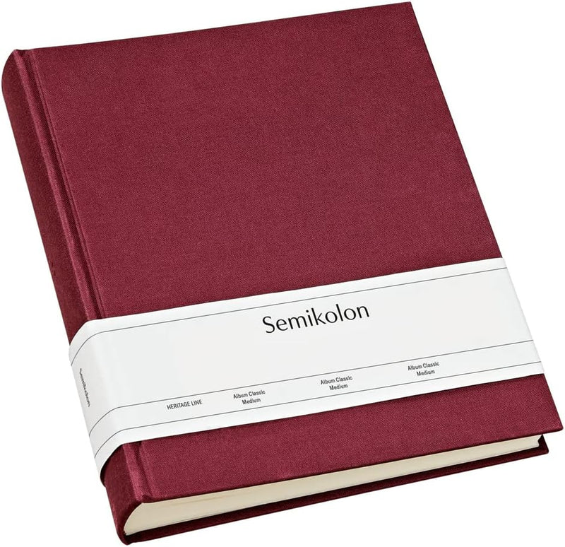 Semikolon 351006 Foto-Album Classic Medium – 21,6x25,5 cm – 80 Seiten cremefarben, für 160 Fotos – b