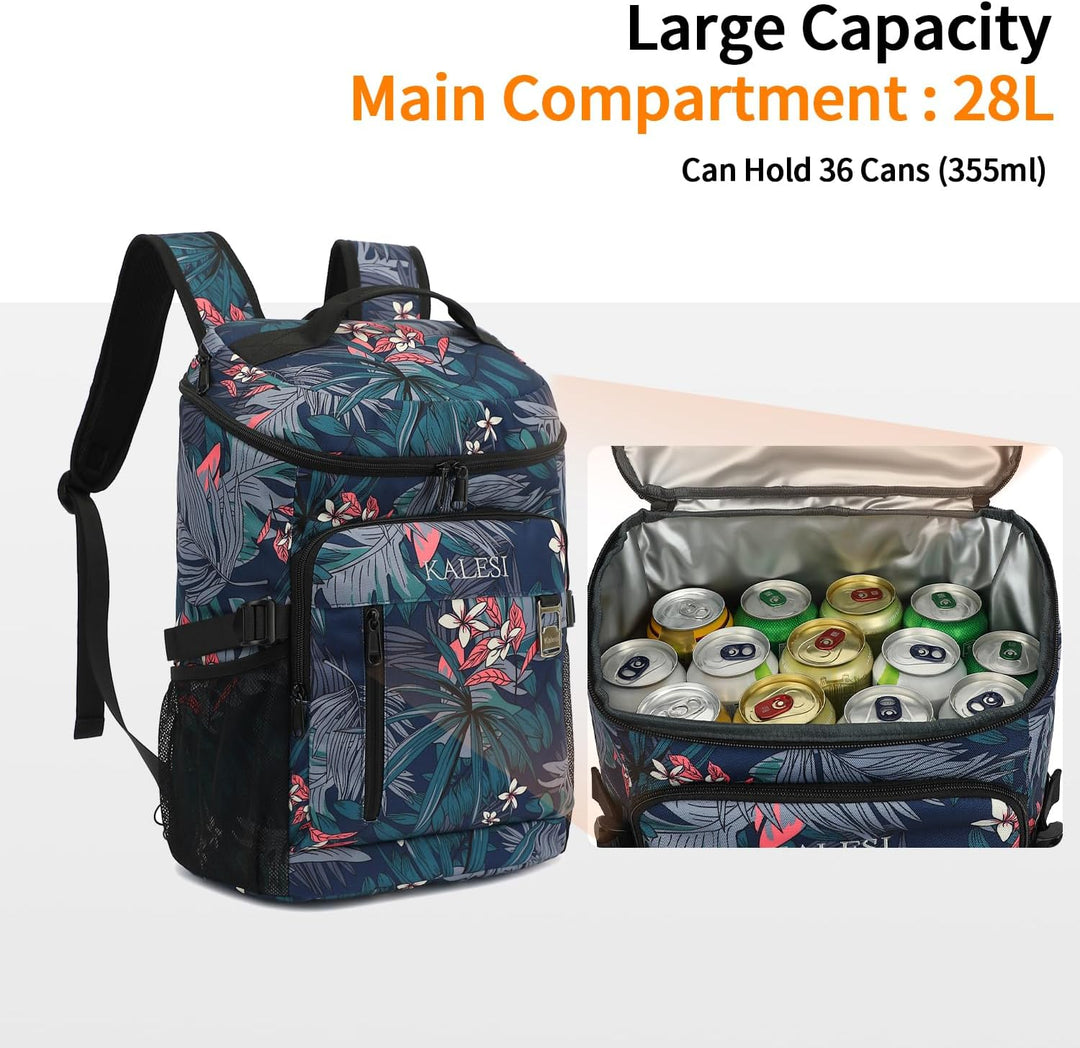 Kalesi Kühlrucksack 36 Dosen Leichter Isolierter Rucksack Kühler Auslaufsicher Reise Camping Mittage