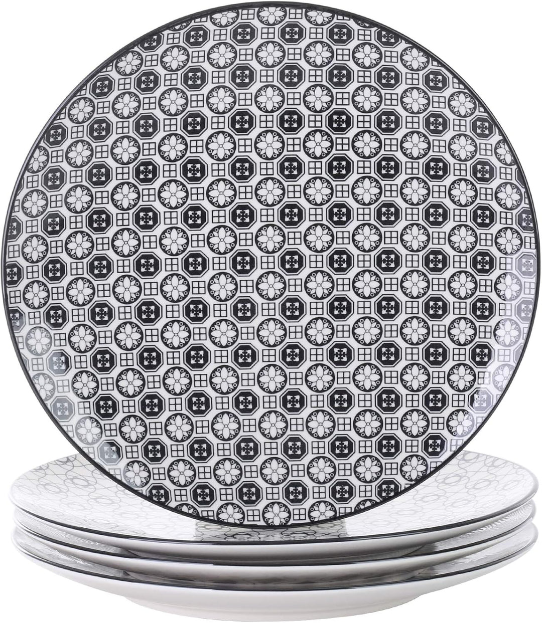 vancasso, Haruka Porzellan Speiseteller, 12 tlg. Rund Flachteller Set, Durchmesser 27 cm 12-teilig S
