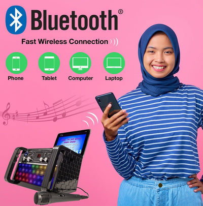 Easy Karaoke Bluetooth-Karaoke-Maschine mit Mikrofon für TV/Tablet EKS213BT