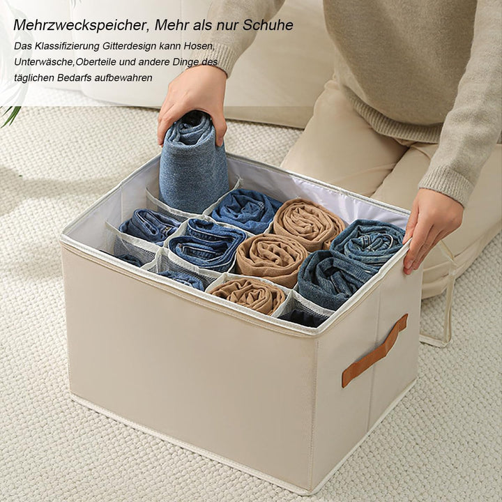 Staubdichte Schuhaufbewahrung Schuhorganizer, Shoe Organizer aus Stoff mit Klarer Abdeckung, Schuhbo