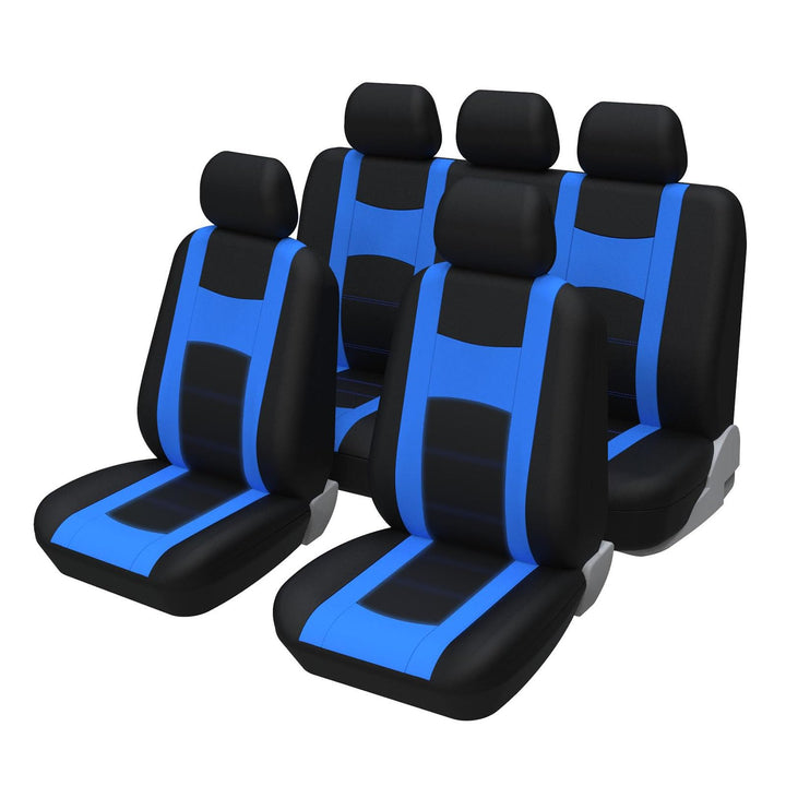 9 Stück Universal Autositzbezüge, Sitzbezüge Auto Für 5 Sitzer, Autositzauflage Set Seiten-Airbag-ko