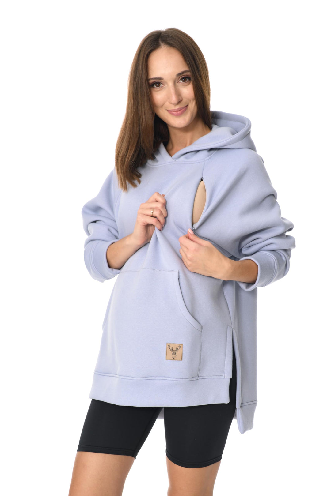 MijaCulture Umstandsmode 2in1 Stillpullover & Umstandspullover Stilltop Stillpulli Stella M014 L-XL