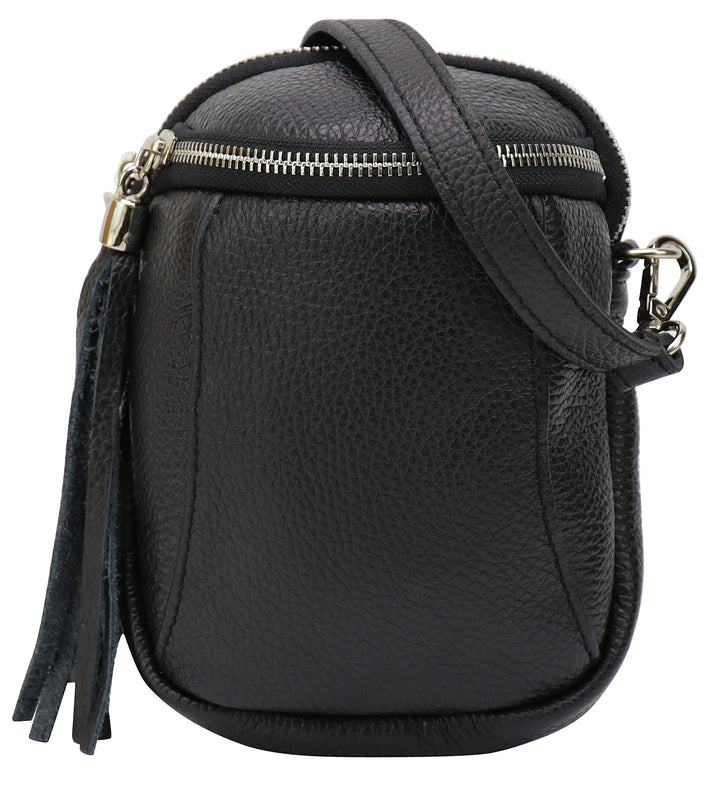 SH Leder Damen Handytasche Umhängetasche Geldbörse Multifunktion Beutel Schultertasche aus Echtleder