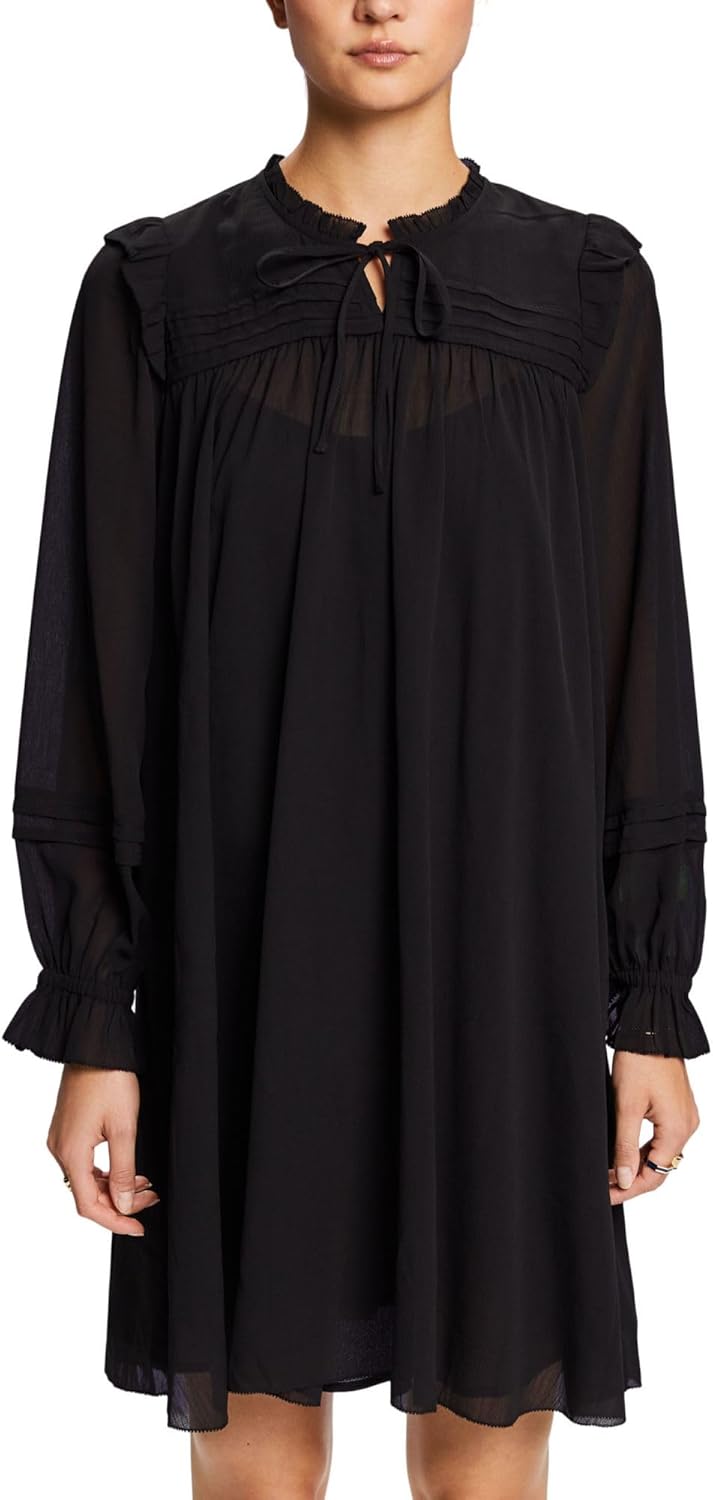 Esprit Damen 103ee1e342 Kleid 34 001/Black, 34 001/Black