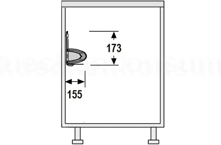 Hailo Combi Vario-Single Auszugschale 30 cm US Schrankauszug Auszugkorb AluLine.