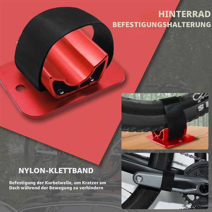Fahrraddachhalterungs-Set, Fahrraddachträger für Pkw, SUVs und Transporter, Dachträgerhalterung Fahr