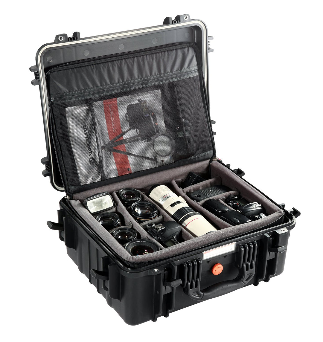Vanguard Supreme 46D Wasserdichter Fotokoffer mit Trennwänden schwarz, mit Trennwänden