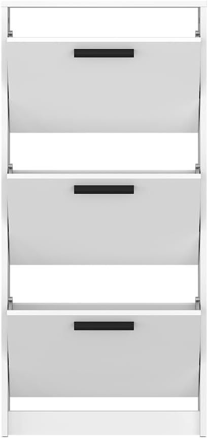 Step Up Schuhschrank Schuhkipper Schmal 52 cm Tiefe 18 cm für Flur | Schlankes Schuhregal für den Fl