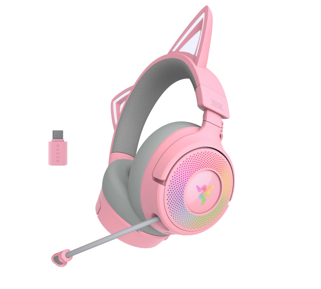 Razer Kraken Kitty V3 Pro - Kabelloses RGB-Kitty-Headset für Gaming - Reaktive Streaming-Katzenohren