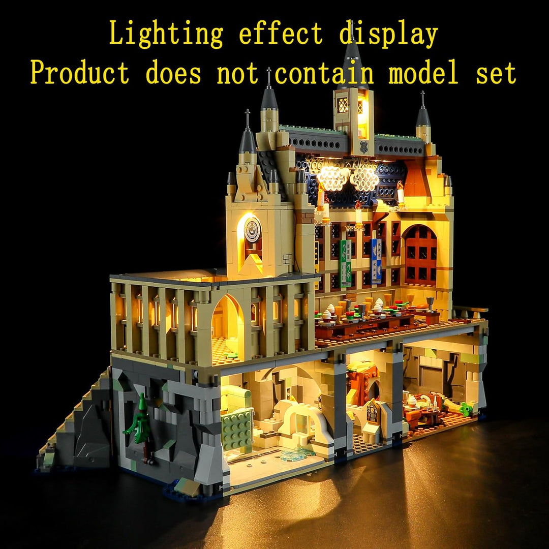 GEAMENT Ver.2024 LED Licht-Set Kompatibel mit Lego Harry Potter Schloss Hogwarts Die Grosse Halle 76