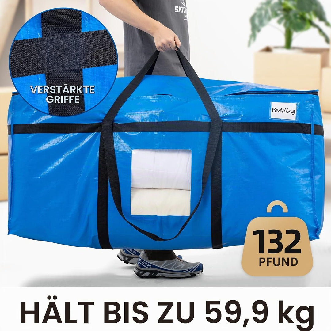 TAILI Extra grosse Umzugstasche für Umzug, Lagerung Bettwäsche Kleidung Decken Bettdecke Quilt Jumbo