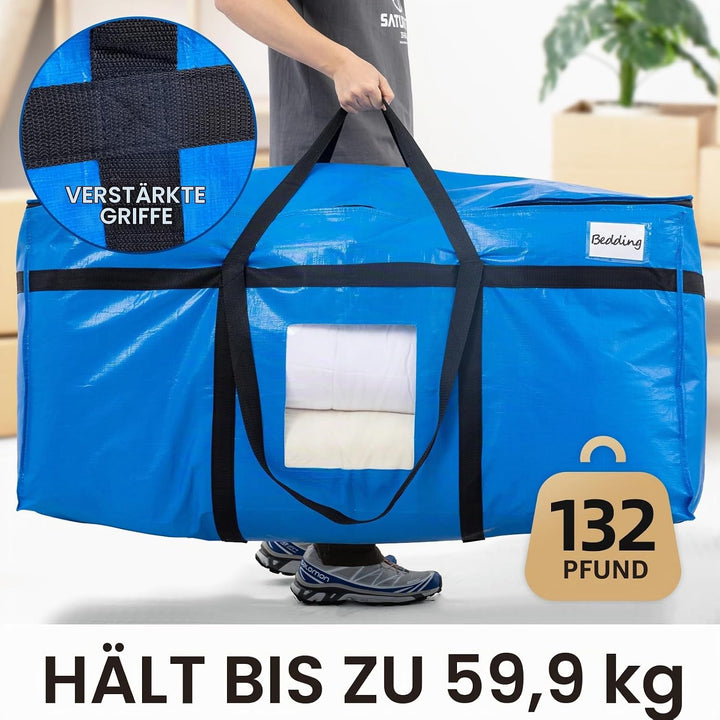 TAILI Extra grosse Umzugstasche für Umzug, Lagerung Bettwäsche Kleidung Decken Bettdecke Quilt Jumbo