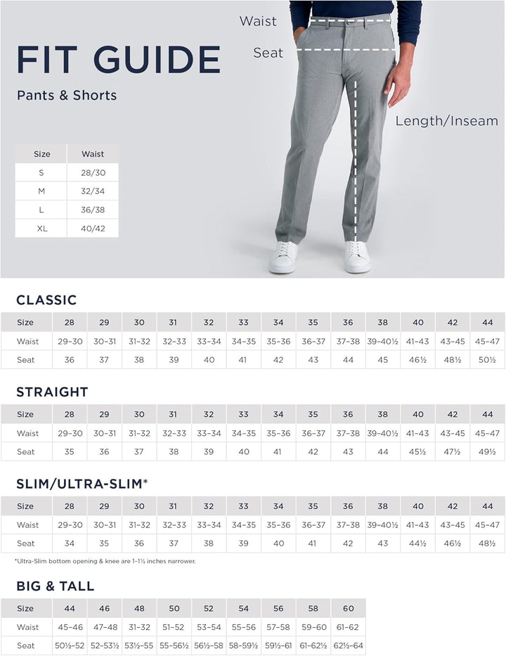 Haggar Herren Hose 30W / 30L Schwarz, 30W / 30L Schwarz