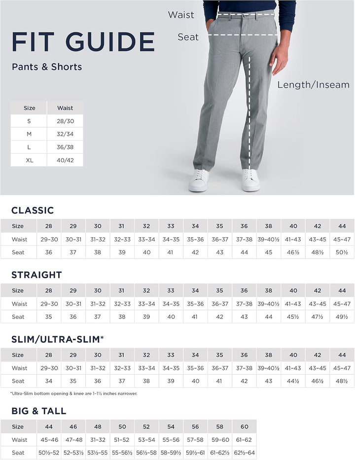 Haggar Herren Anzughose Eclo Stria Expandable-waist Plain-front Dress Panteclo Stria 확장형 허리 플레인 프론트