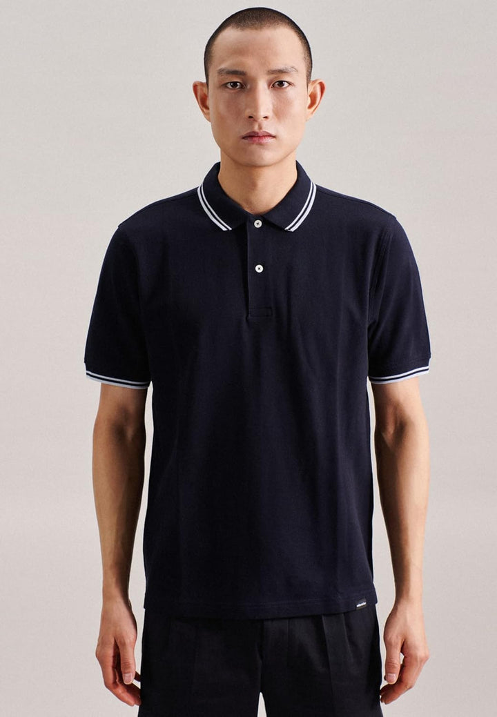 Seidensticker Herren Regular Fit Polo Shirt S Blau, S Blau