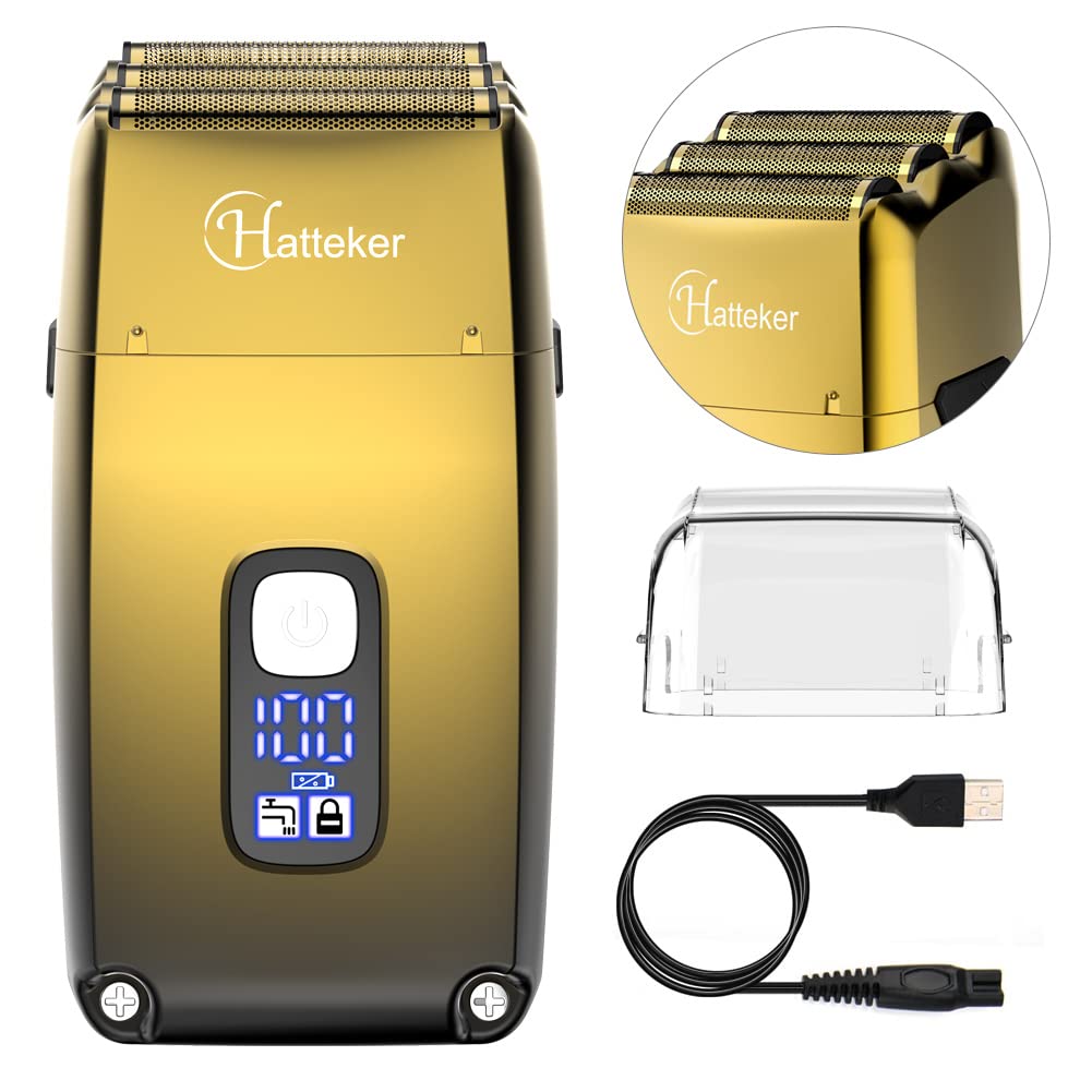 Hatteker Triple Blades Folienrasierer Elektrorasierer Rasierer für Männer Close Glatze Barber Shaver