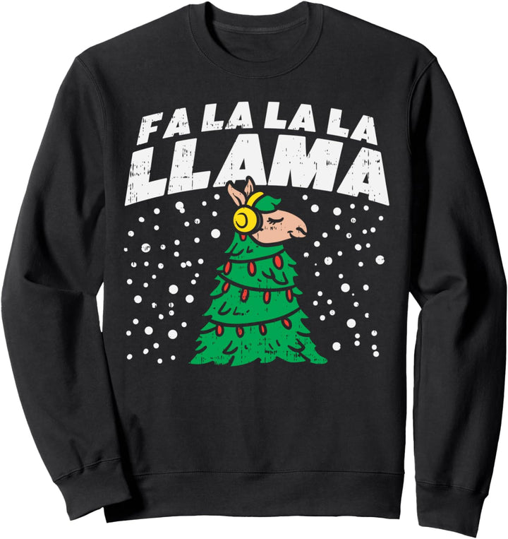Fa la la Llama Christmas Tree Alpaca Xmas Animal Lover Gift Sweatshirt