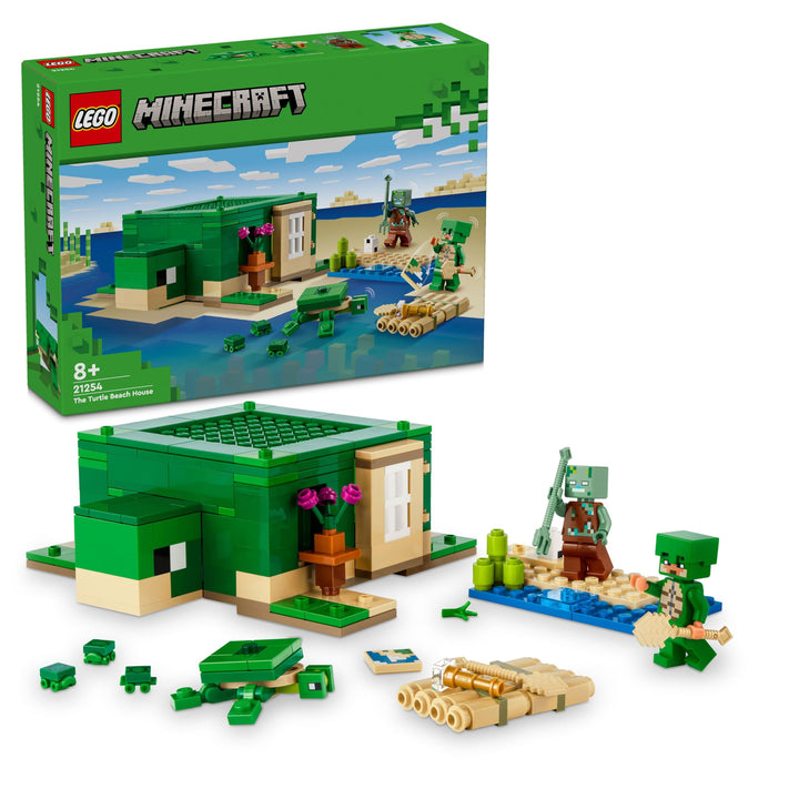 Lego Minecraft Das Schildkrötenstrandhaus, Spielzeug-Haus mit Zubehör für Mädchen und Jungen ab 8 Ja