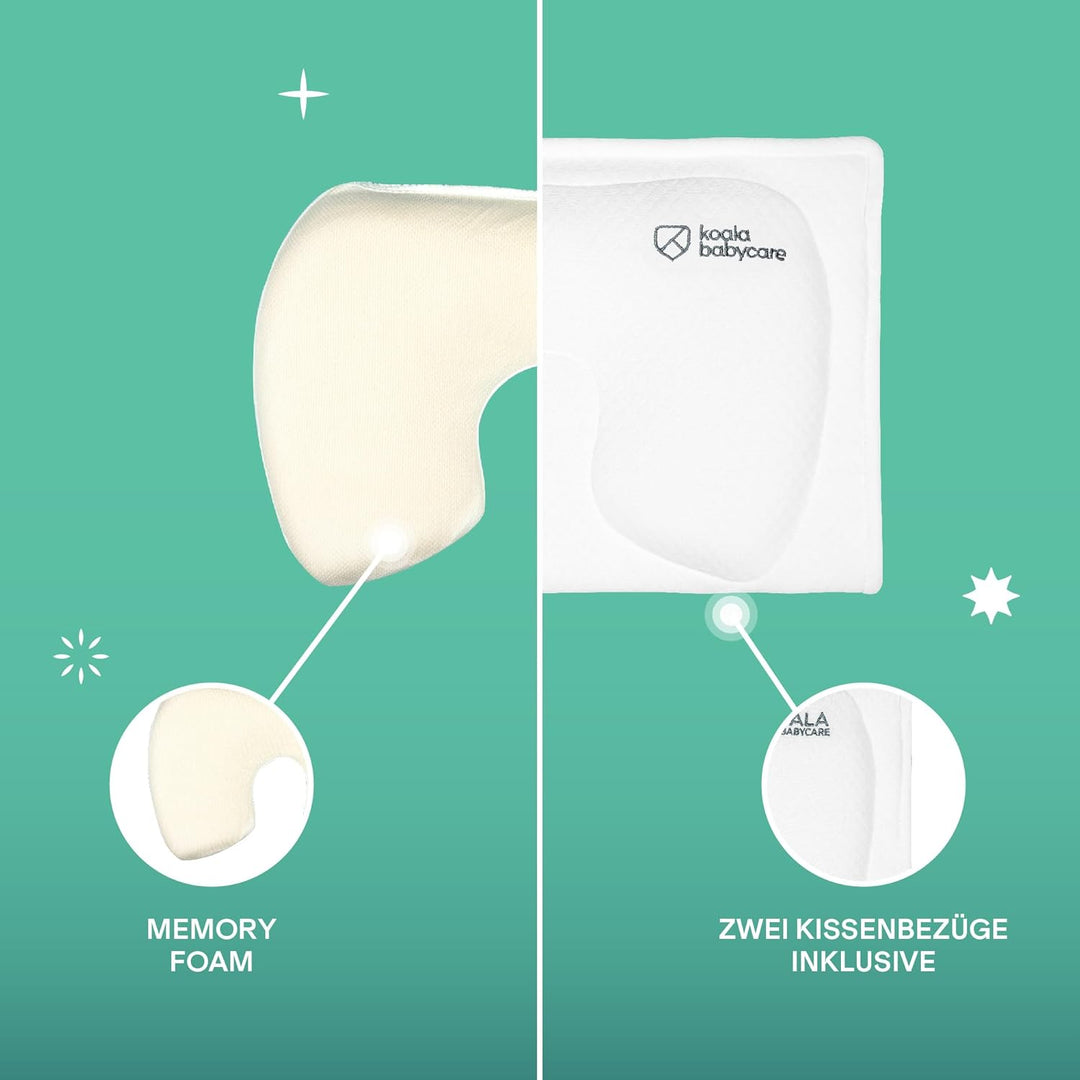 Stillkissen aus Memory Foam, hilft eine Plagiozephalie (Plattkopfsyndrom) vorzubeugen und zu behande