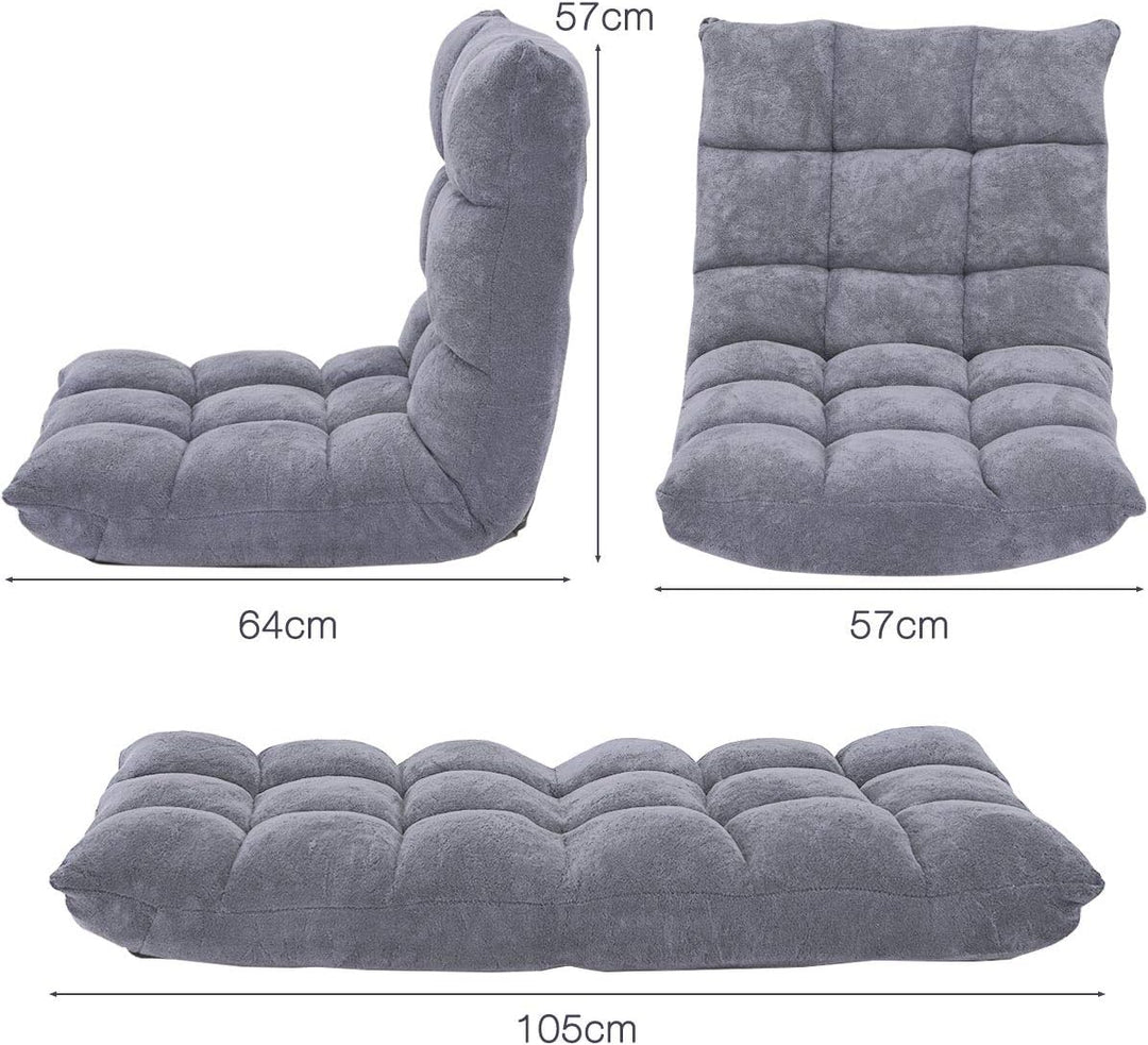 GOPLUS Bodenstuhl, Bodensofa mit Rückenlehne, Bodensessel mit Schlaffunktion, Floor Chair, Lazy Sofa