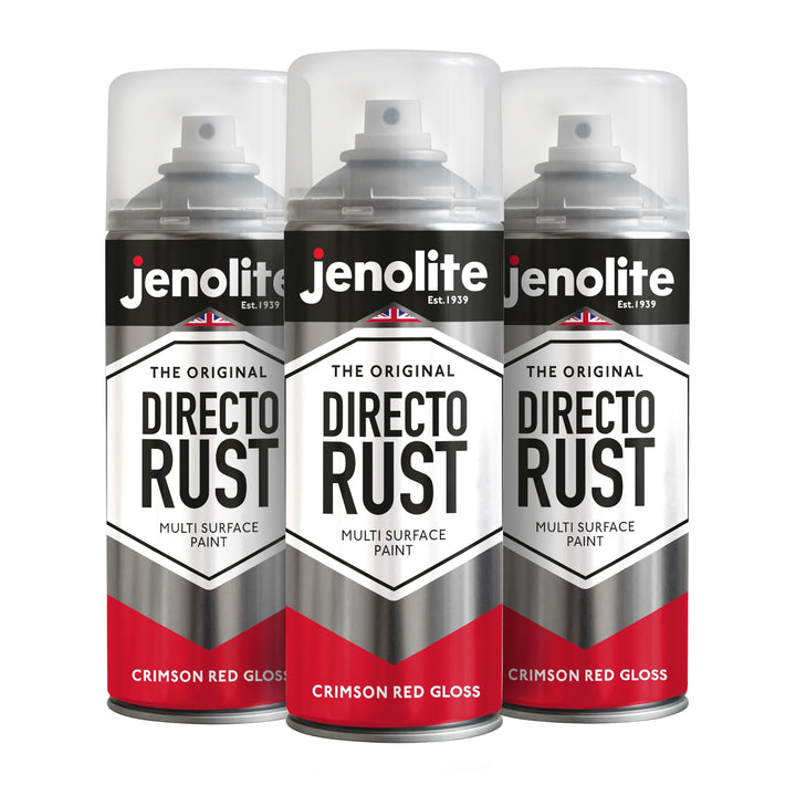JENOLITE Directorust Glanzfarbe | CRIMSON ROT | Sprühfarbe für mehrere Oberflächen | Holz, Metall, K
