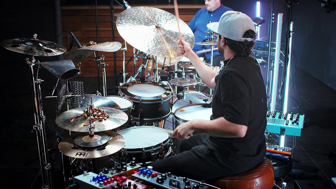 Meinl Cymbals Backbeat Pro Tamburin — 13 Zoll Messing Ring mit Messing Glöckchen für Snare Drums — S