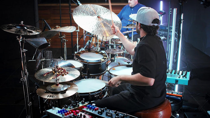 Meinl Cymbals Backbeat Pro Tamburin — 13 Zoll Messing Ring mit Messing Glöckchen für Snare Drums — S