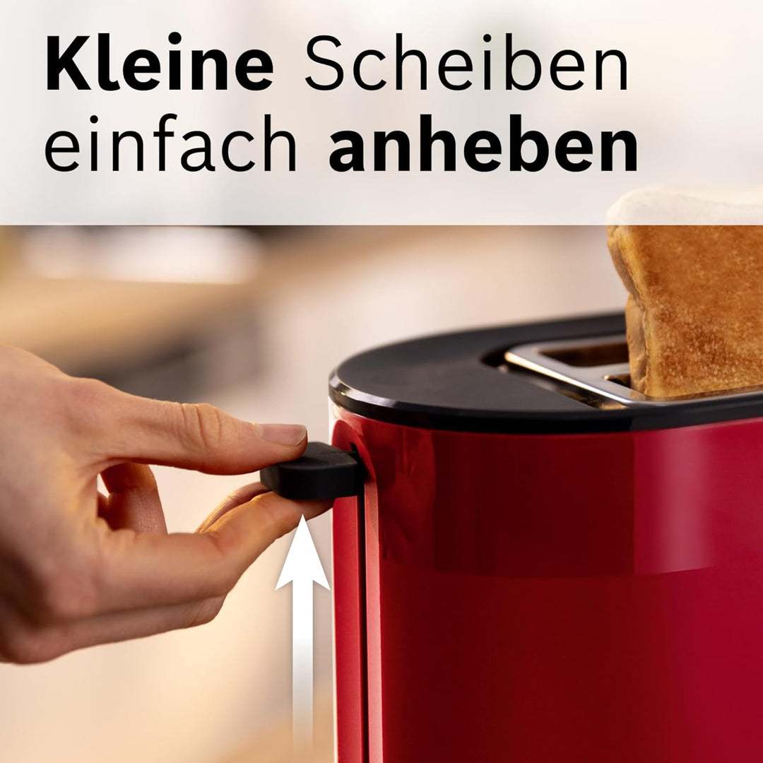 Bosch Kompakt Toaster MyMoment TAT2M124, integrierter Brötchenaufsatz, mit Auftaufunktion, mit Absch