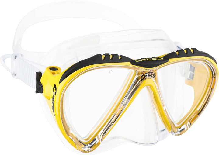 Cressi Tauchmaske Lince Low Volume Made In Italy Gelb, Gelb