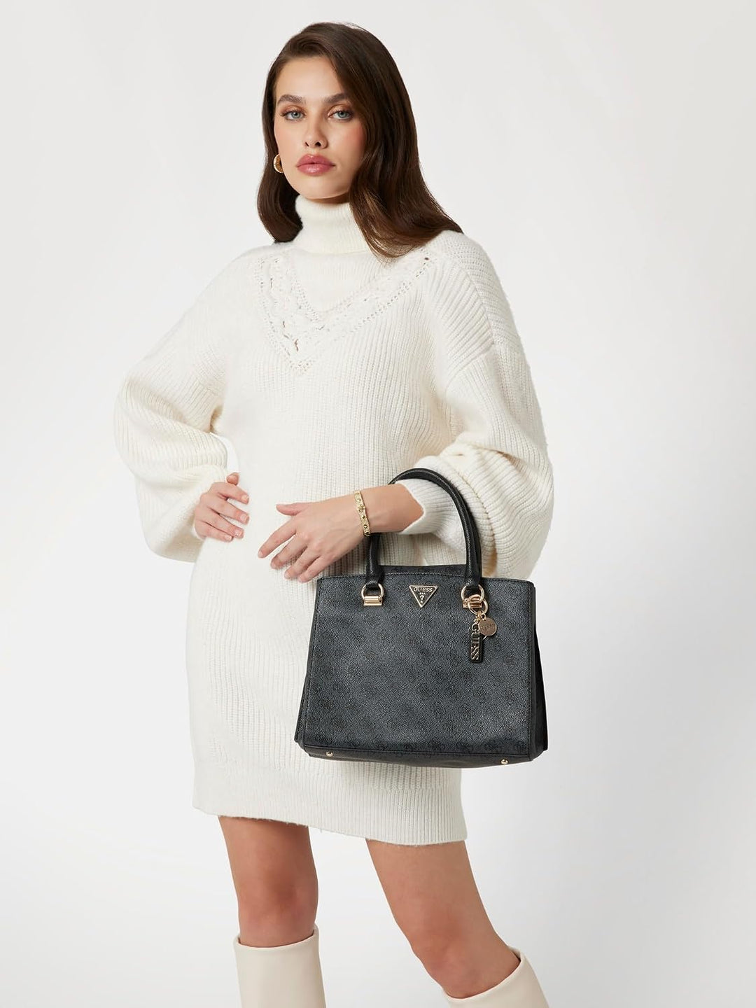 GUESS Damen Noelle Girlfriend Satchel Bag Clo, Clo