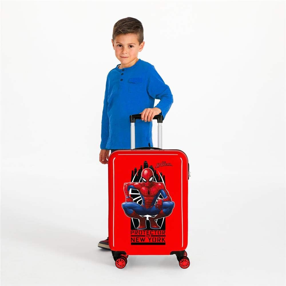 Marvel Spiderman Geo Kabinenkoffer Rot 37x55x20 cms Hartschalen ABS Kombinationsschloss 34L 2,6Kgs 4
