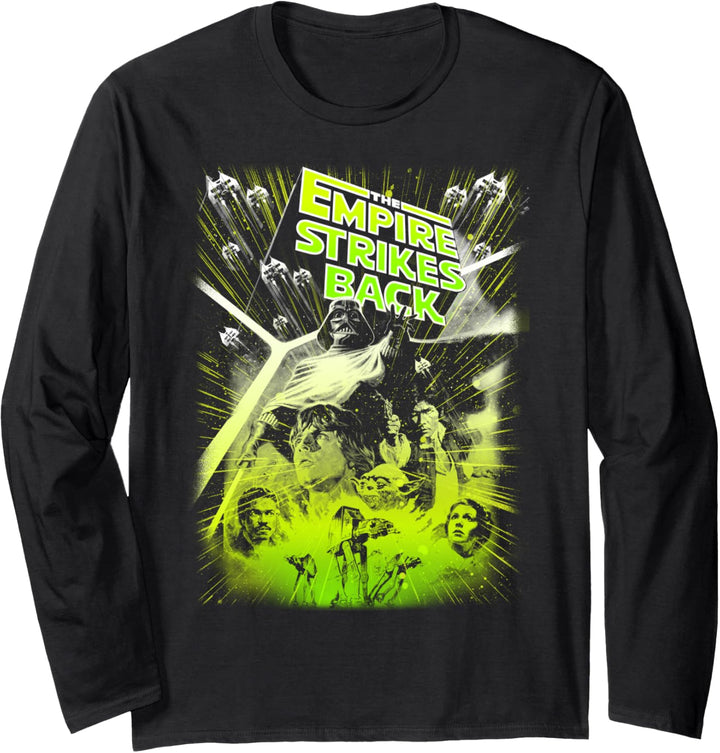 Star Wars The Empire Strikes Back Neon Comic Cover Langarmshirt