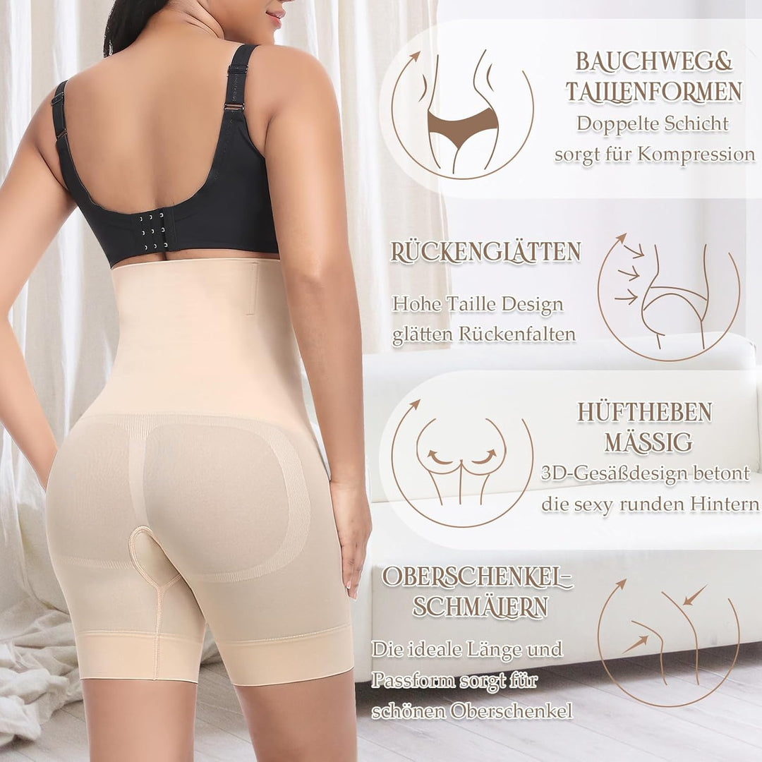 YARRCO Bauchweg Unterhose Damen Shapewear Miederhose Body Shaper Miederpants Hohe Taille Leggings Fi