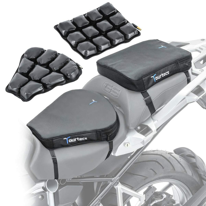 Set Motorrad Sitzkissen Komfort Air Deluxe M + Sitzkissen Tourtecs Air S SG3