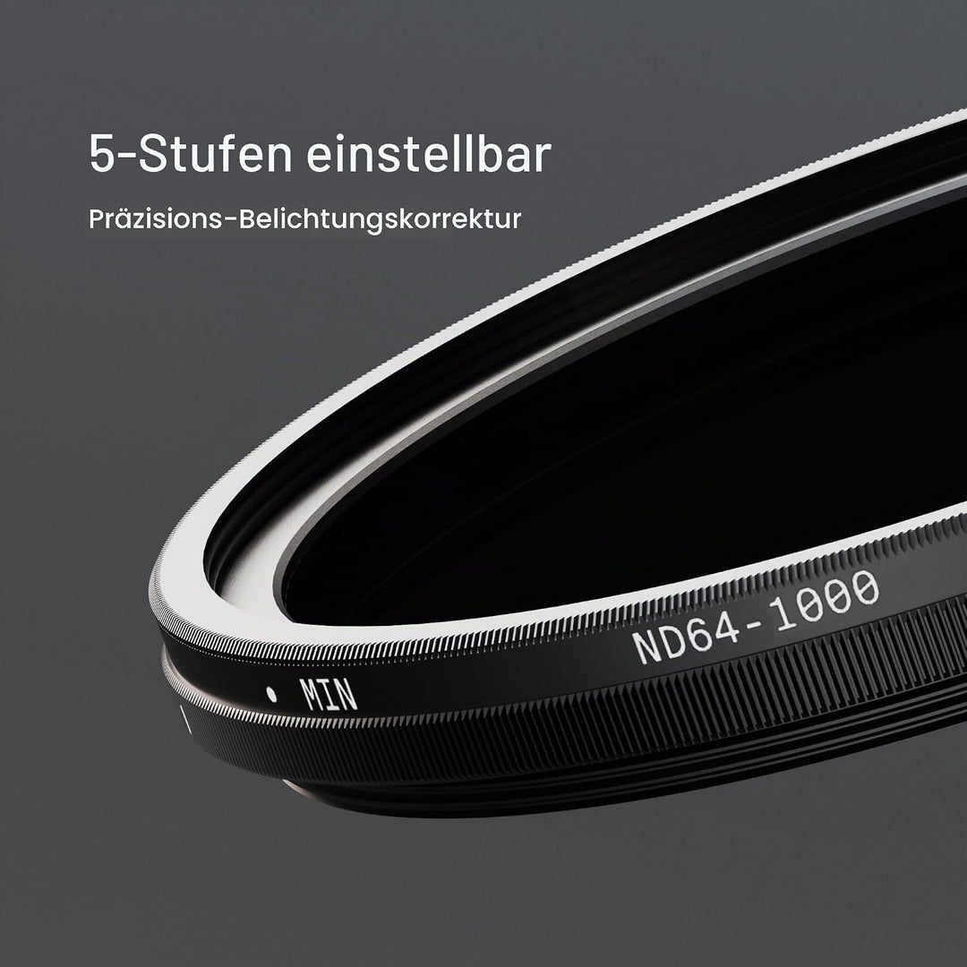 Urth 67 mm Variabler Graufilter ND64-1000 (6-10 Stop) ND Filter (Plus+) 67mm, 67mm