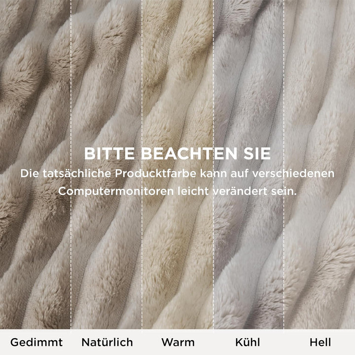 BEDSURE Kuscheldecke Flauschig Decke Fleecedecke – Weiche Warme Grobe Korddecke Gemütlicher Sofadeck