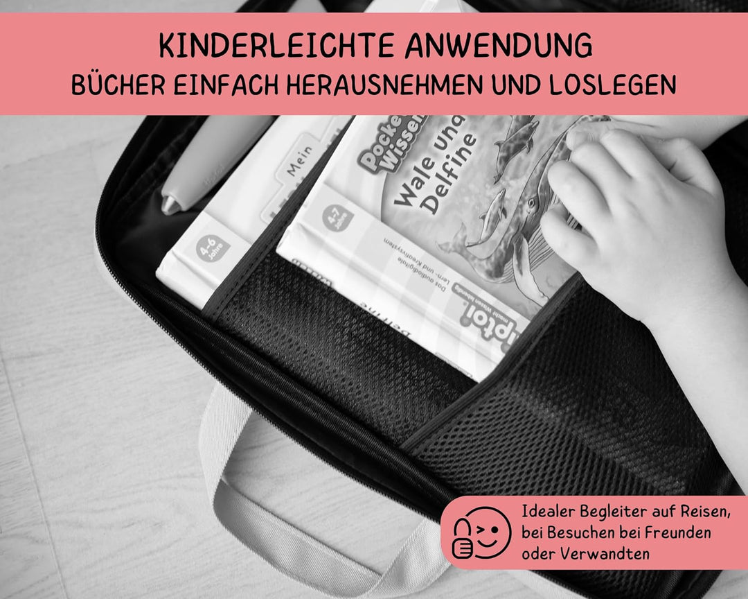 bunnyboo Tasche für TipToi - Platz für bis zu 8 Bücher - TipToi Starterset mit Einsatz für Tiptoi St