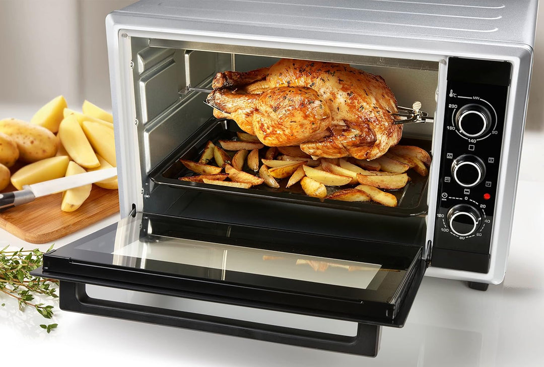 Brandt FC4200MS Mini-Backofen, 42 l, multifunktional, 240 °C, 5 Kochpositionen, Doppelglastür, Zubeh