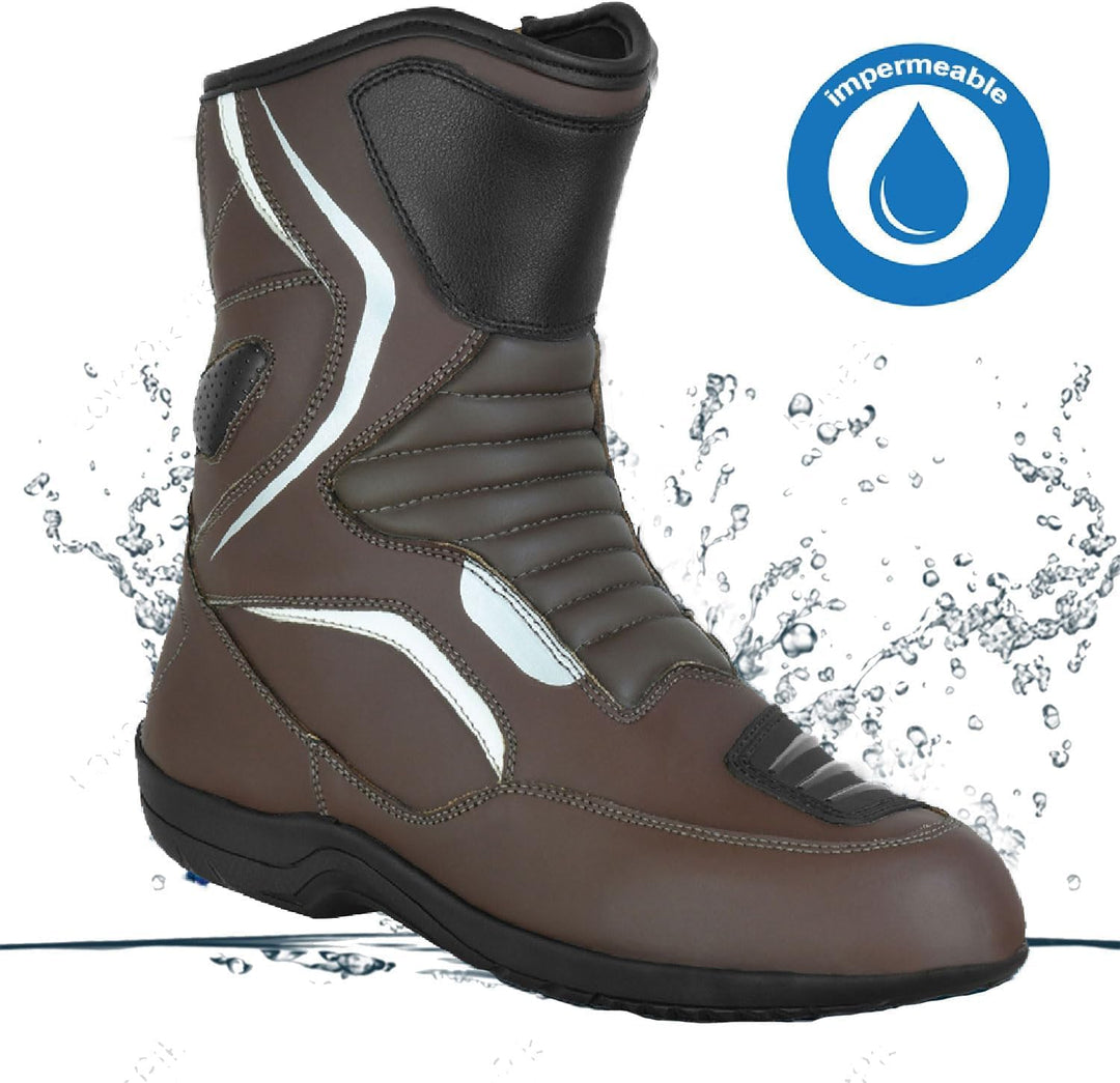 Vaster Moto Motorradschuhe für Herren, verstärkte Strassenschuhe, Motorradstossschutz, rutschfeste S