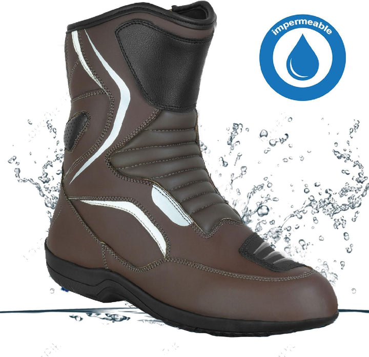 Motorradschuhe für Herren, verstärkte Strassenschuhe, Motorradstossschutz, rutschfeste Sohle, bequem