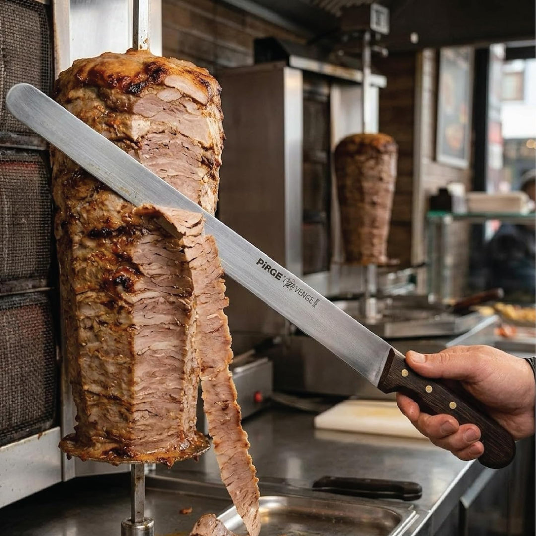 Pirge Sultan Pro Dönermesser 36 cm Breit - Aufschnittmesser - Schärfstes Döner Langmesser - Schneide