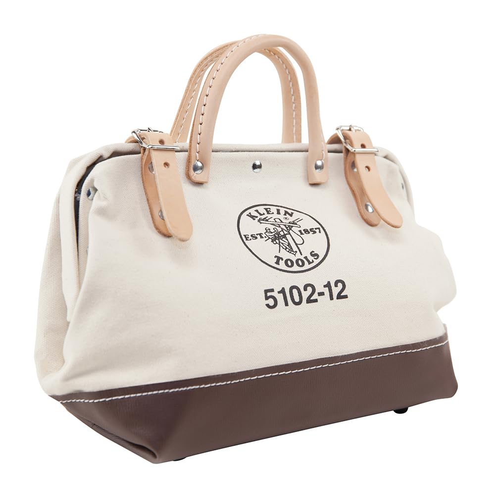 Klein Tools 5102-12 Werkzeugtasche aus Naturleinen, strapazierfähig, Werkzeugtasche, Mehrzwecktasche